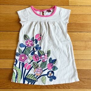 Tea Collection Pink Colorful Bright Floral Cotton Summer Dress Size 2